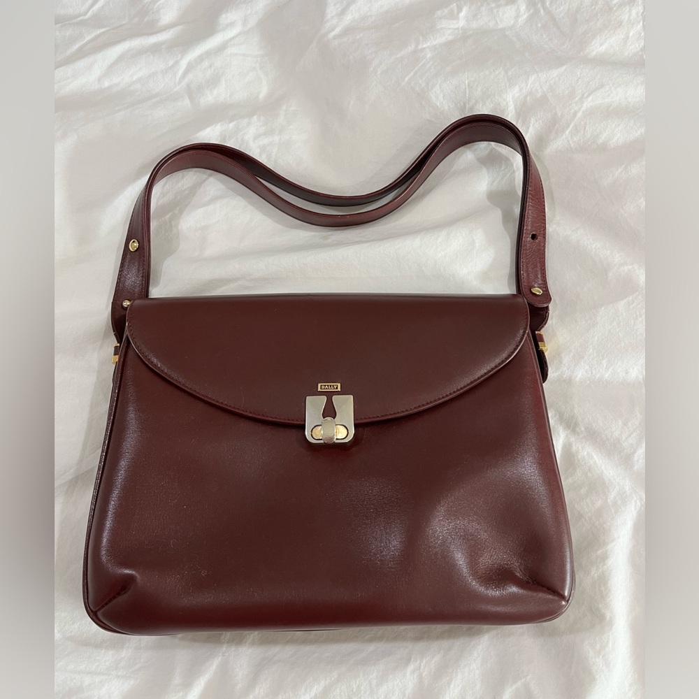 Bally burgundy handbag